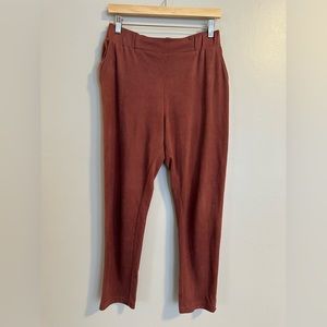ZARA Trafaluc Faux Suede Pants color Pink/Red size Medium.
